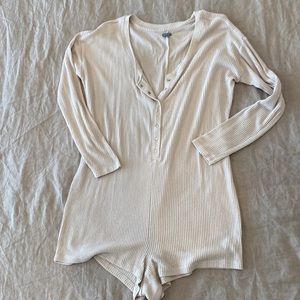 AERIE ribbed sleep romper